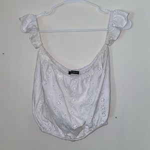 Brandy Melville Cropped White Shirt